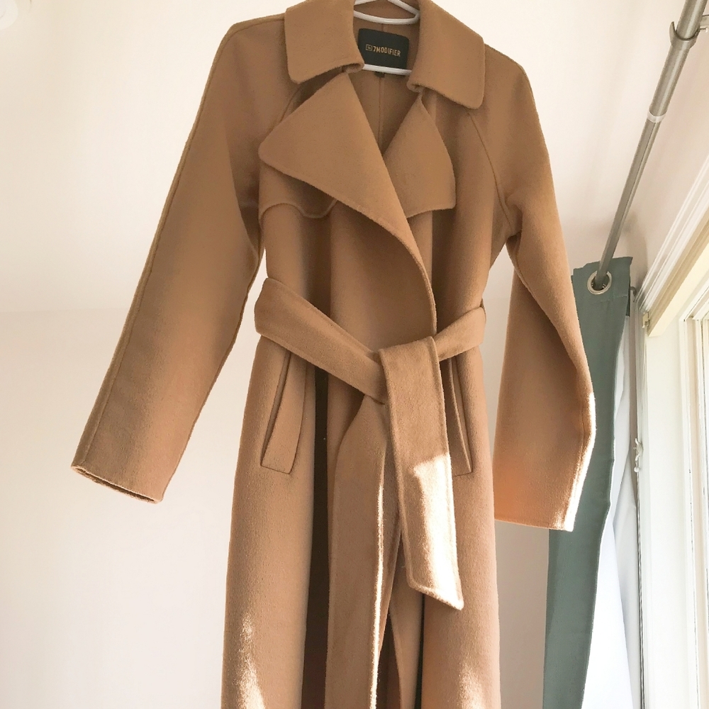 NWOT classy double faced camel/beige/tan wool coat